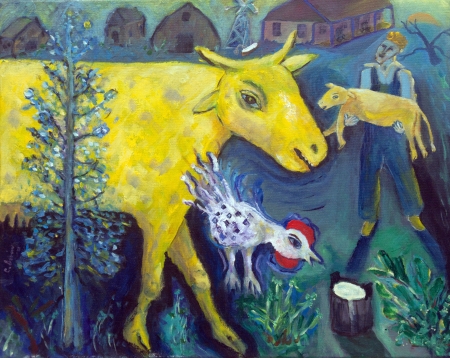 Yellow Cow (after Chagall) by artist Craig IRVIN